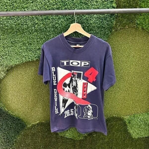 Vintage 1993 NCAA Duke  Blue Devils Top 4 Basketball T-shirt Medium